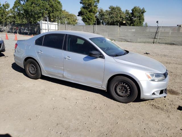 3VW2K7AJ3EM313483 - 2014 VOLKSWAGEN JETTA BASE SILVER photo 4