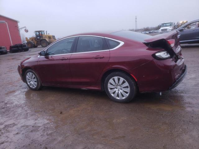 1C3CCCFB2FN671491 - 2015 CHRYSLER 200 LX BURGUNDY photo 2