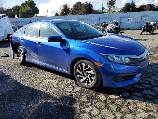 2HGFC2F74JH544761 - 2018 HONDA CIVIC EX BLUE photo 4