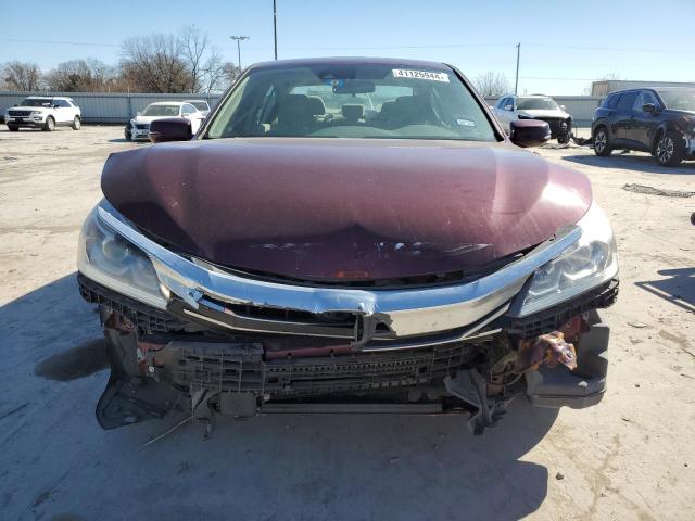 1HGCR2F0XGA127723 - 2016 HONDA ACCORD EX BURGUNDY photo 5