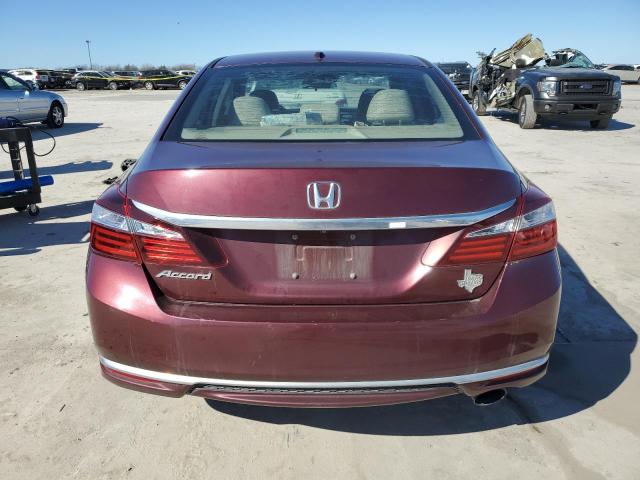 1HGCR2F0XGA127723 - 2016 HONDA ACCORD EX BURGUNDY photo 6