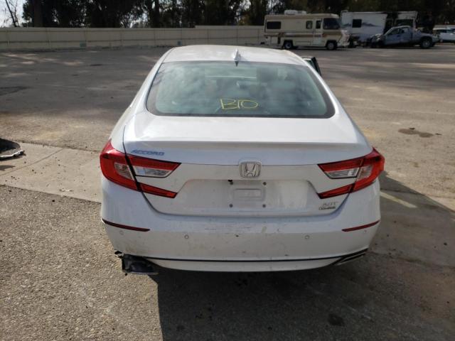 1HGCV2F98MA015573 - 2021 HONDA ACCORD TOURING WHITE photo 6