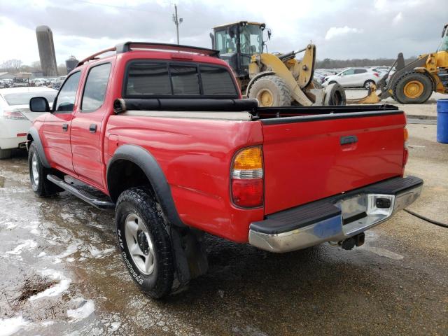 5TEGN92N42Z144991 - 2002 TOYOTA TACOMA DOUBLE CAB PRERUNNER RED photo 2