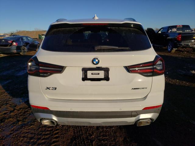 5UX53DP02N9N10345 - 2022 BMW X3 XDRIVE30I WHITE photo 6