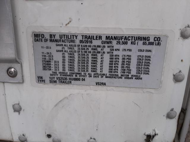 1UYVS2535HU880004 - 2017 UTILITY TRAILER Ağ foto 10