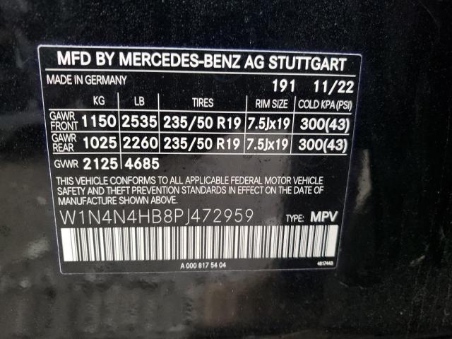 W1N4N4HB8PJ472959 - 2023 MERCEDES-BENZ GLA 250 4MATIC BLACK photo 13