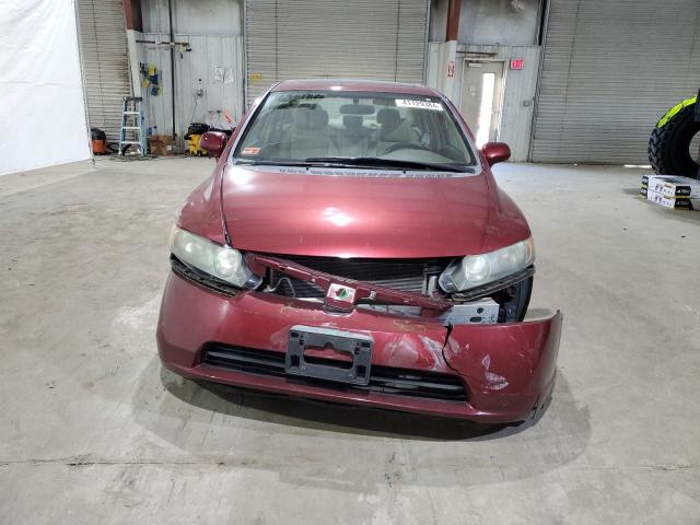 2HGFA16898H506736 - 2008 HONDA CIVIC EX BURGUNDY photo 5