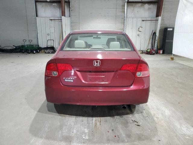 2HGFA16898H506736 - 2008 HONDA CIVIC EX BURGUNDY photo 6