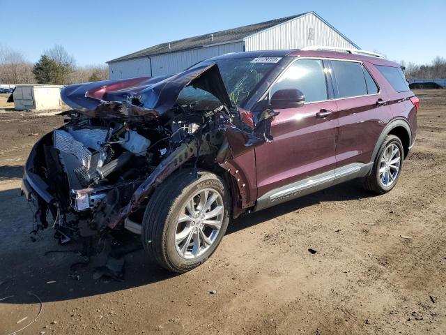 1FMSK8FH1NGA75055 - 2022 FORD EXPLORER LIMITED BURGUNDY photo 1