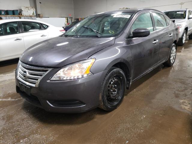 3N1AB7AP1FY317127 - 2015 NISSAN SENTRA S GRAY photo 1