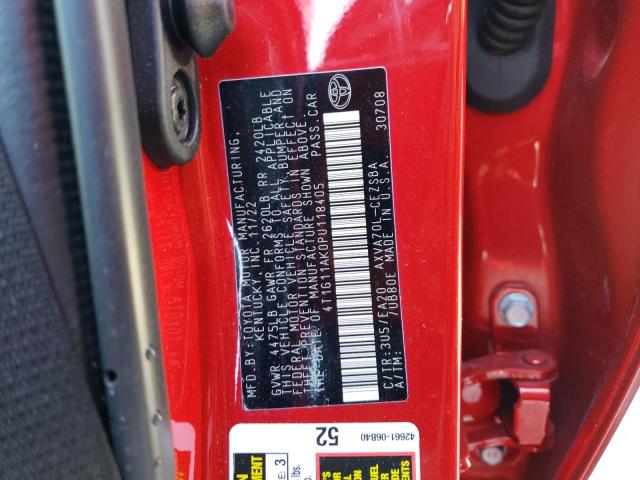 4T1G11AK0PU118405 - 2023 TOYOTA CAMRY SE NIGHT SHADE RED photo 12