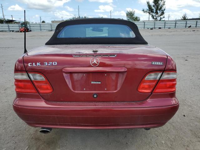 WDBLK65G82T110116 - 2002 MERCEDES-BENZ CLK 320 RED photo 6