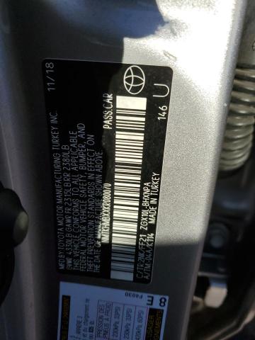 NMTKHMBXXKR080070 - 2019 TOYOTA C-HR XLE SILVER photo 12