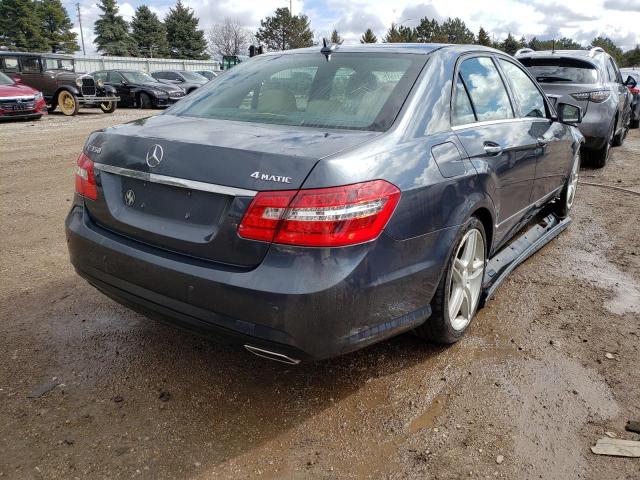 WDDHF8JB2DA760744 - 2013 MERCEDES-BENZ E 350 4MATIC GRAY photo 4