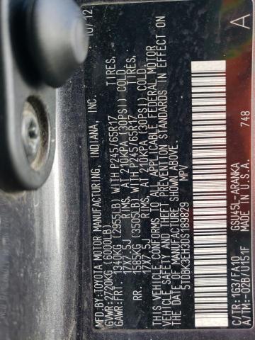 5TDBK3EH3DS189829 - 2013 TOYOTA HIGHLANDER BASE Сұр фото 14