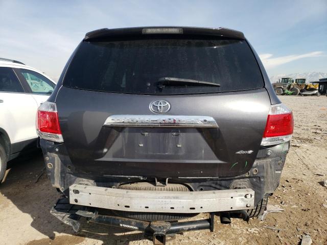 5TDBK3EH3DS189829 - 2013 TOYOTA HIGHLANDER BASE GRAY photo 6