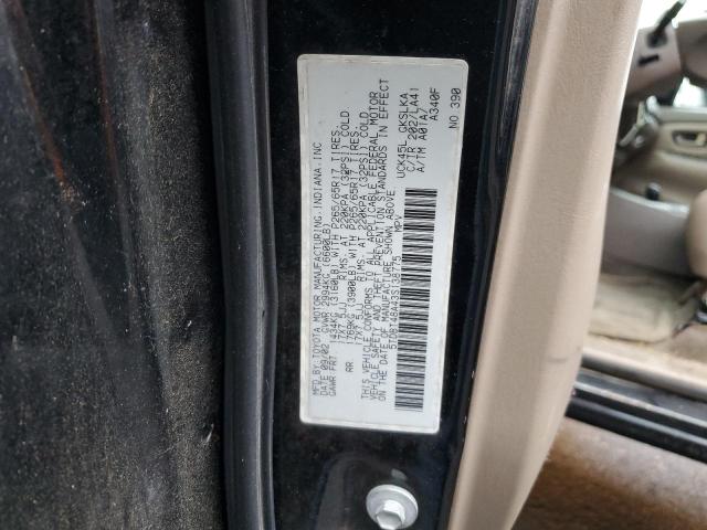 5TDBT48A43S138775 - 2003 TOYOTA SEQUOIA LIMITED BLACK photo 13