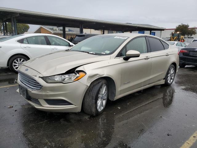 3FA6P0LU2HR381081 - 2017 FORD FUSION SE HYBRID GOLD photo 1