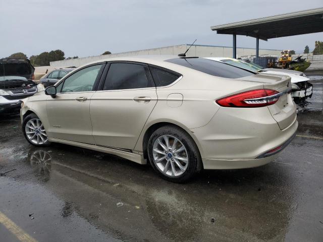 3FA6P0LU2HR381081 - 2017 FORD FUSION SE HYBRID GOLD photo 2