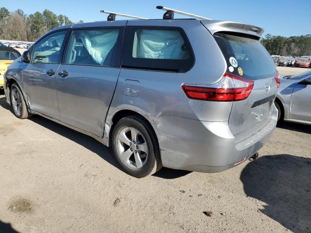 5TDZZ3DC5HS767077 - 2017 TOYOTA SIENNA SILVER photo 2