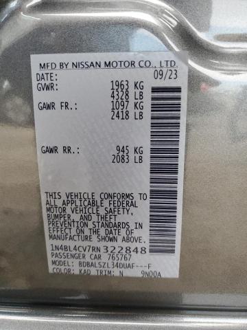 1N4BL4CV7RN322848 - 2024 NISSAN ALTIMA SR GRAY photo 12