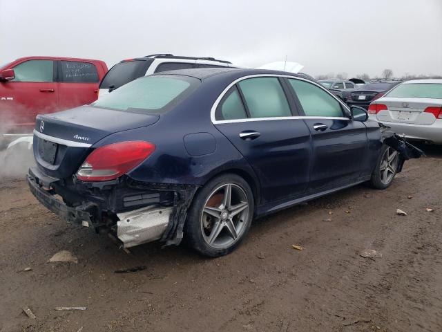 55SWF4KB3FU043481 - 2015 MERCEDES-BENZ C 300 4MATIC BLUE photo 3