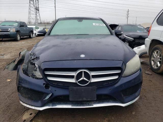 55SWF4KB3FU043481 - 2015 MERCEDES-BENZ C 300 4MATIC BLUE photo 5