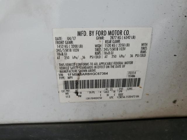 1FM5K8AR8HGC67364 - 2017 FORD EXPLORER POLICE INTERCEPTOR Ağ foto 13