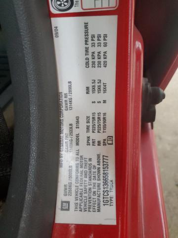 1GTCS136658153777 - 2005 GMC CANYON RED photo 12