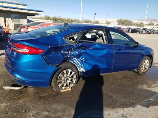 3FA6P0G7XHR399106 - 2017 FORD FUSION S BLUE photo 3