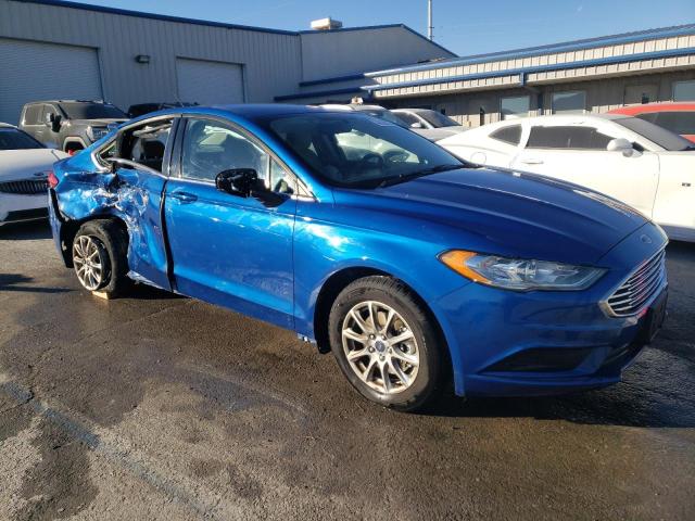 3FA6P0G7XHR399106 - 2017 FORD FUSION S BLUE photo 4