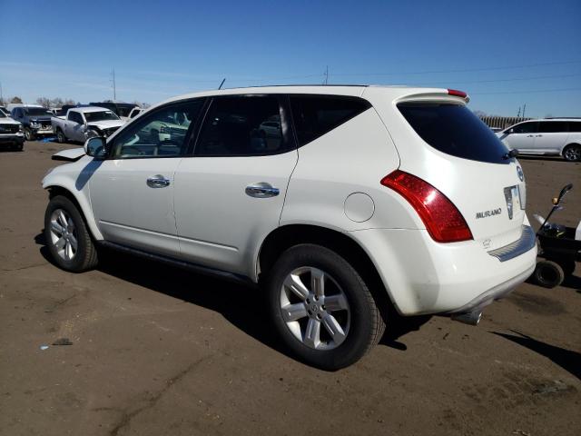 JN8AZ08W16W506417 - 2006 NISSAN MURANO SL WHITE photo 2