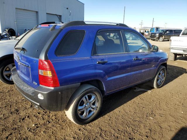 KNDJE723777396967 - 2007 KIA SPORTAGE EX BLUE photo 3