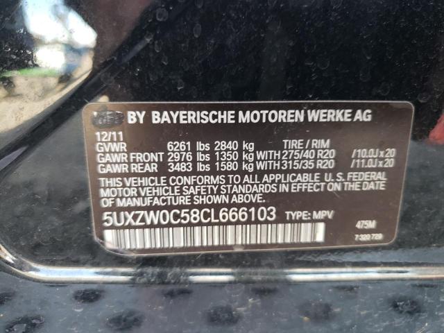 5UXZW0C58CL666103 - 2012 BMW X5 XDRIVE35D BLACK photo 12