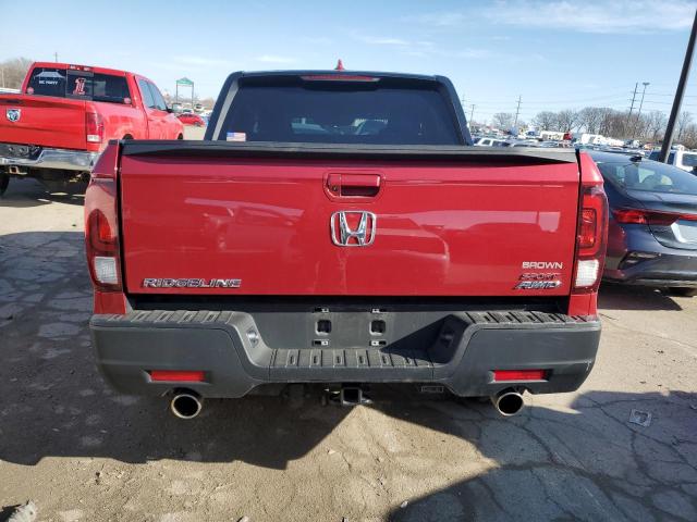 5FPYK3F10MB015868 - 2021 HONDA RIDGELINE SPORT RED photo 6