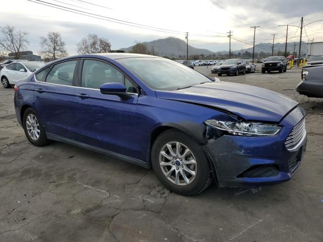 3FA6P0G73GR342258 - 2016 FORD FUSION S BLUE photo 4