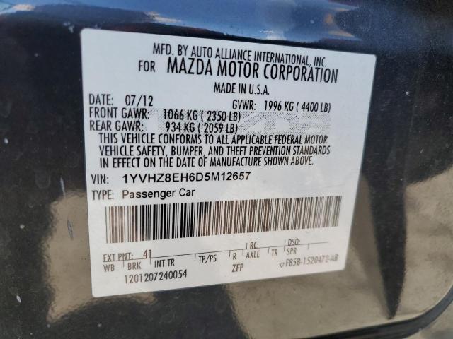 1YVHZ8EH6D5M12657 - 2013 MAZDA 6 TOURING PLUS BLUE photo 13