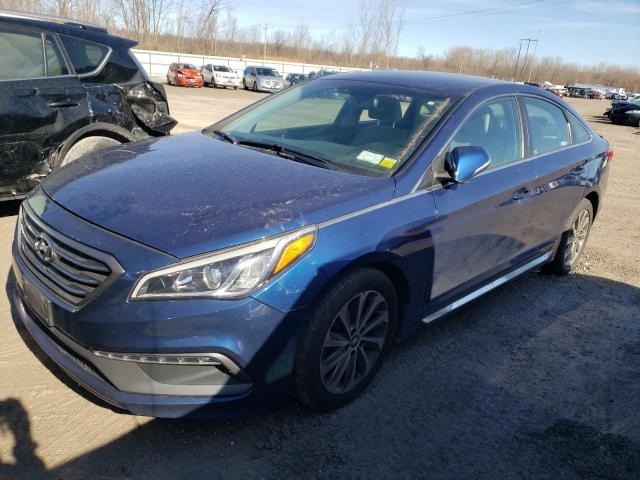 5NPE34AF1GH354632 - 2016 HYUNDAI SONATA SPORT BLUE photo 1