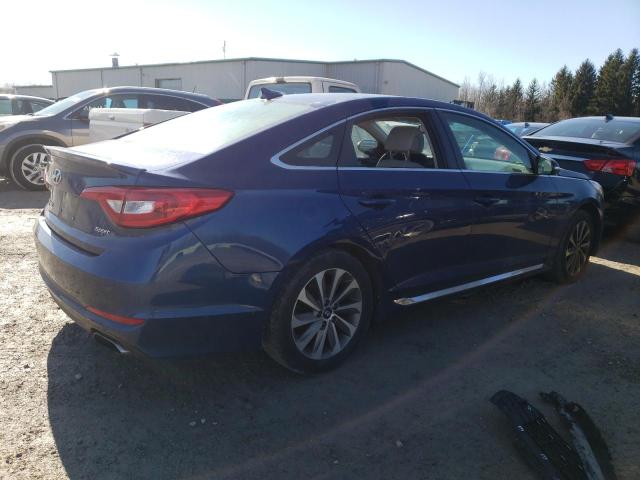 5NPE34AF1GH354632 - 2016 HYUNDAI SONATA SPORT BLUE photo 3