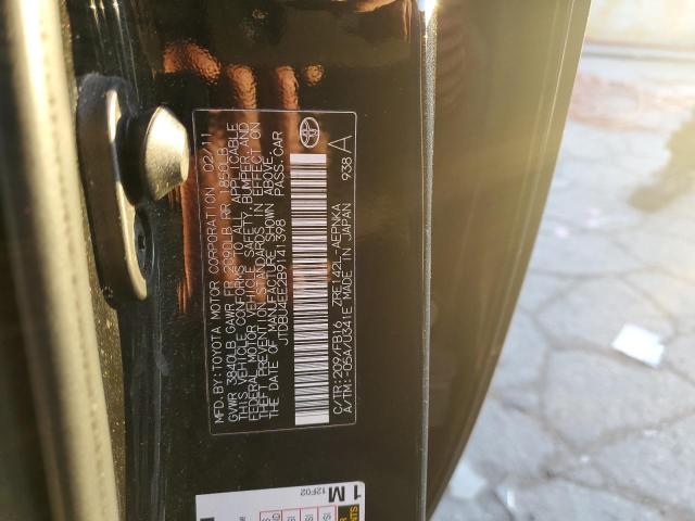 JTDBU4EE2B9141398 - 2011 TOYOTA COROLLA BASE BLACK photo 13