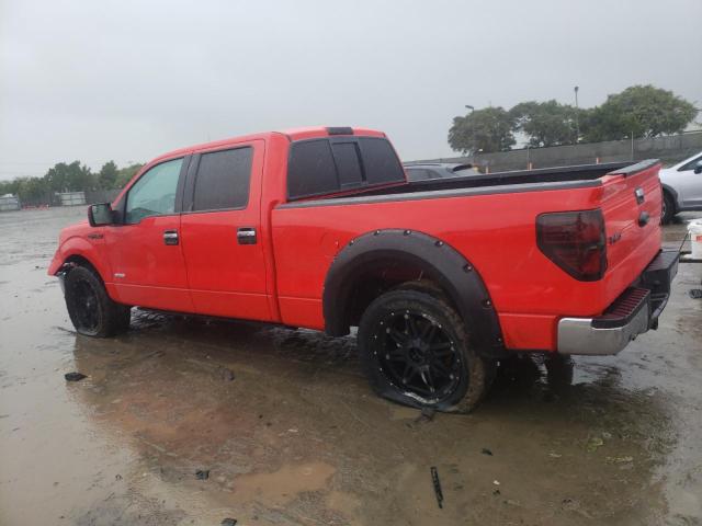 1FTFW1CT3EKF61714 - 2014 FORD F150 SUPERCREW RED photo 2