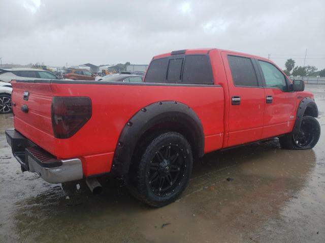 1FTFW1CT3EKF61714 - 2014 FORD F150 SUPERCREW RED photo 3