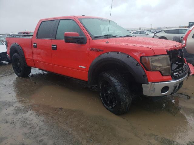 1FTFW1CT3EKF61714 - 2014 FORD F150 SUPERCREW RED photo 4