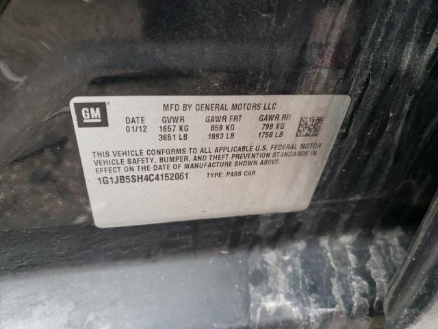 1G1JB5SH4C4152061 - 2012 CHEVROLET SONIC LS 黑色 照片 13