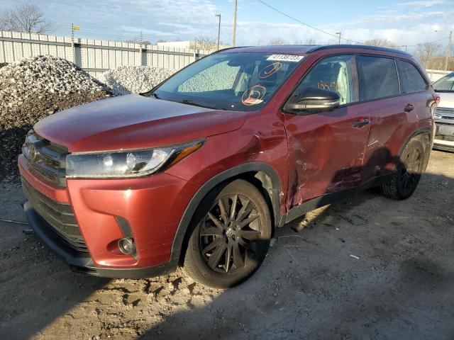 5TDJZRFH7KS963750 - 2019 TOYOTA HIGHLANDER SE BURGUNDY photo 1