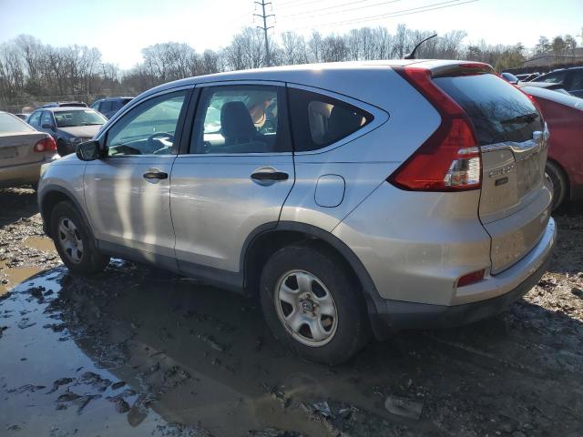 5J6RM4H34FL075237 - 2015 HONDA CR-V LX SILVER photo 2