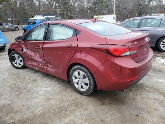 5NPDH4AE4GH728042 - 2016 HYUNDAI ELANTRA SE RED photo 2