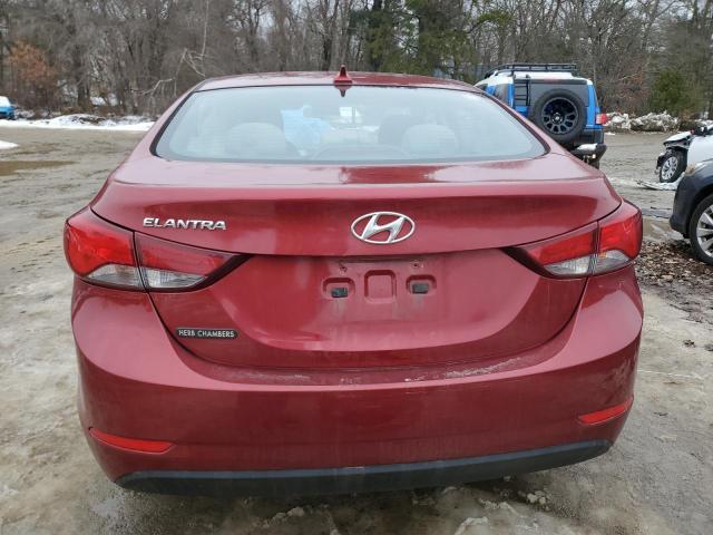 5NPDH4AE4GH728042 - 2016 HYUNDAI ELANTRA SE RED photo 6