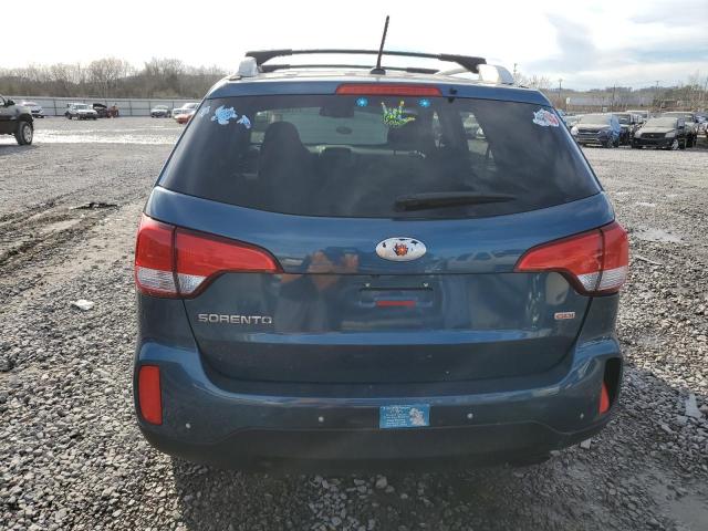 5XYKT4A61EG491190 - 2014 KIA SORENTO LX BLUE photo 6