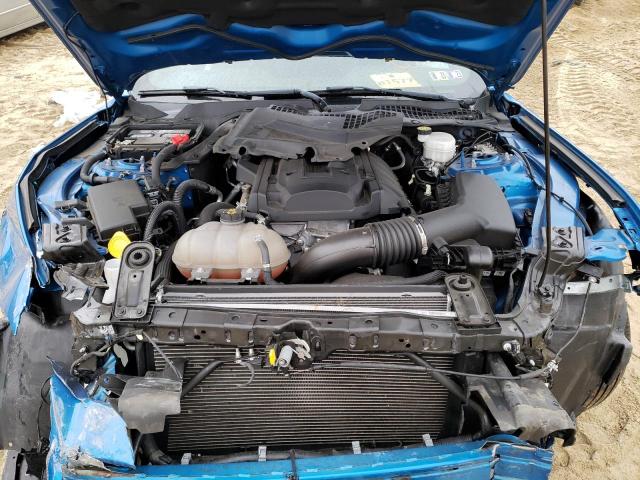 1FA6P8TH9K5195288 - 2019 FORD MUSTANG BLUE photo 11